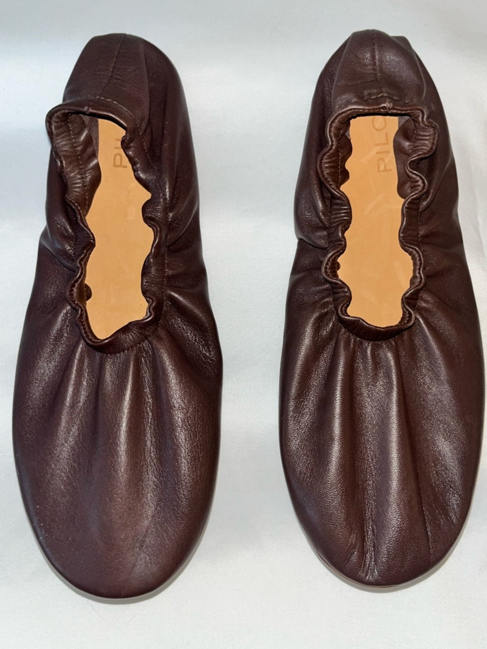 Pilcro Chocolate Brown Glove Ballet Flats Quiet Luxury 37 EU 6.5-7 US